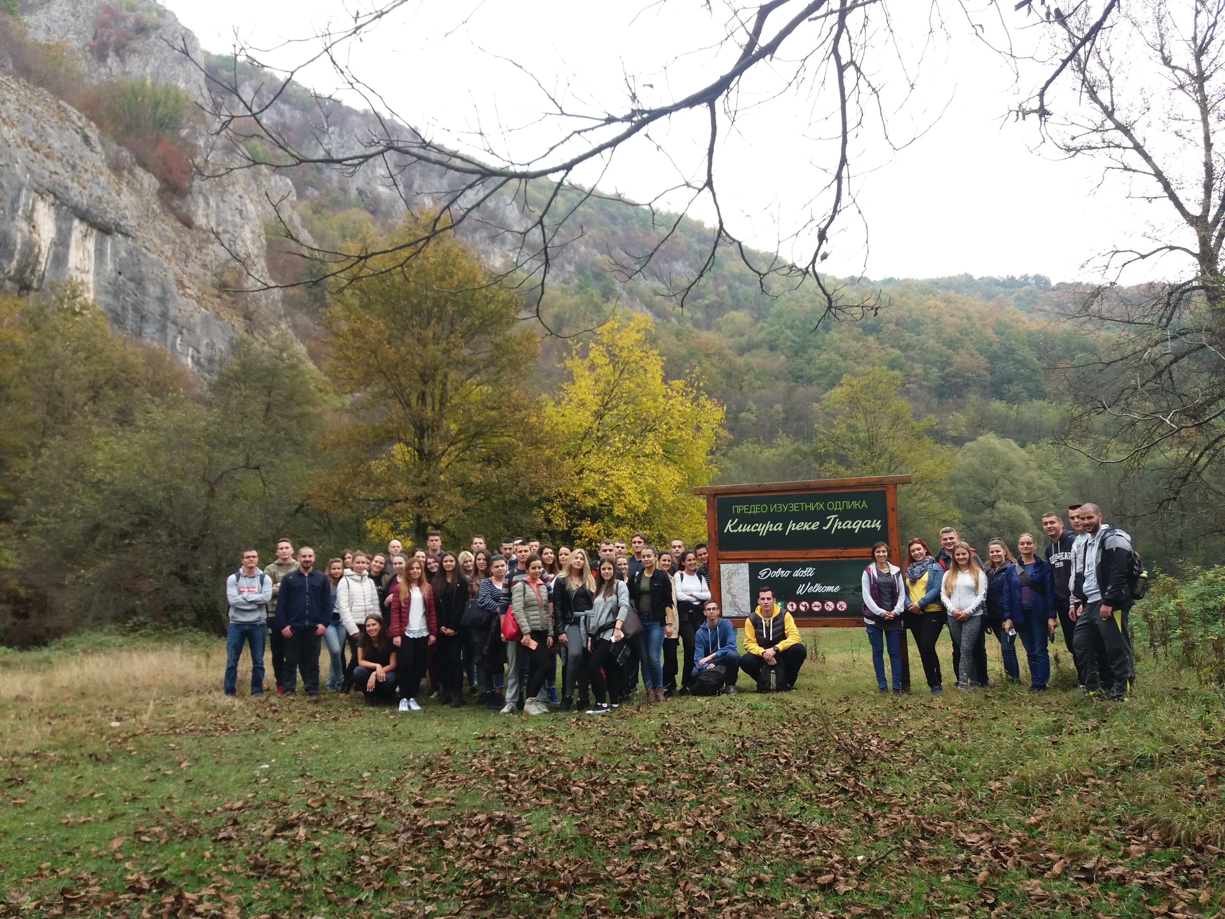 STUDENTI GEOGRAFSKOG FAKULTETA U KLISURI REKE GRADAC