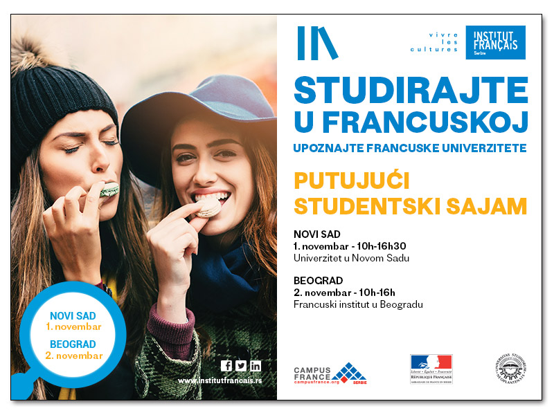 PUTUJUĆI STUDENTSKI SAJAM 2017 – “STUDIRAJTE U FRANCUSKOJ – SUSRET ZA FRANCUSKIM UNIVERZITETIMA”