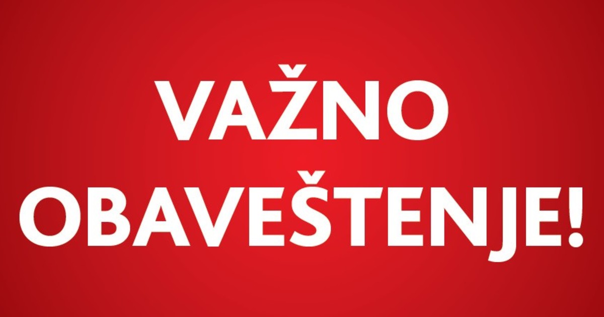 Važno obaveštenje za studente